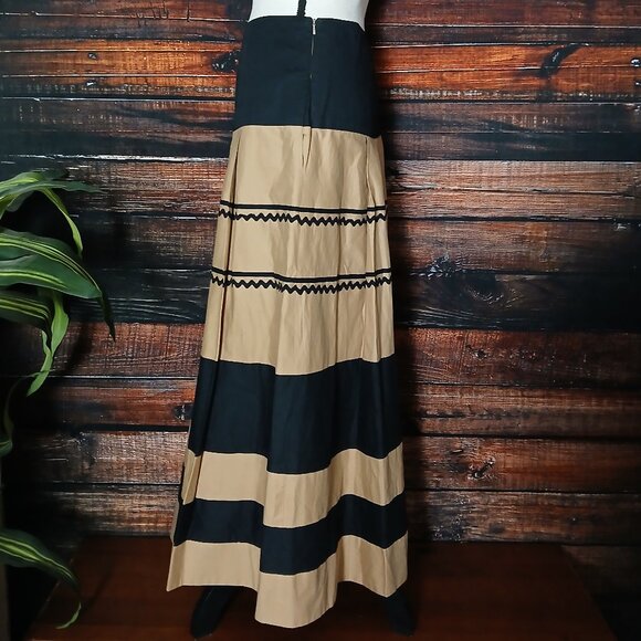 Worthington Maxi Skirt Size 10 Pleated Striped - Picture 5 of 7